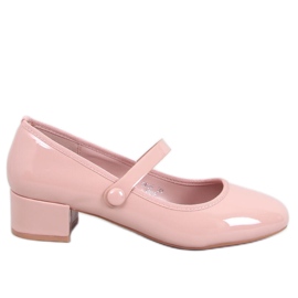 Weinis Nøgen patent højhælede ballet flade beige
