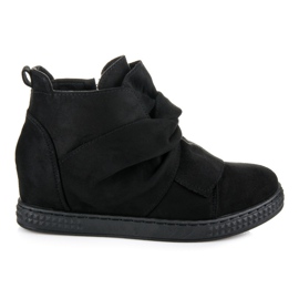 Bella Star Sportssneakers i ruskind sort