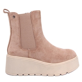 Ronda Khaki platform Chelsea støvler beige