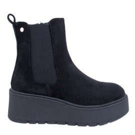 Ronda Black platform Chelsea støvler sort