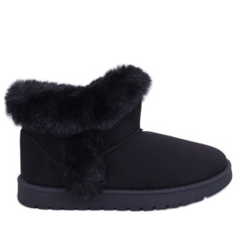 Korte emusshorts med pels, Sissoi Black sort