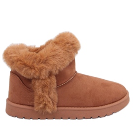 Korte Emus støvler med Sissoi Camel pels brun