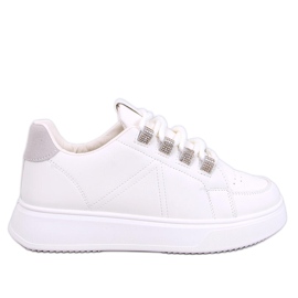 Sadri Beige sneakers med tykke snørebånd