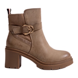 Mørke beige ankelstøvler Mirka