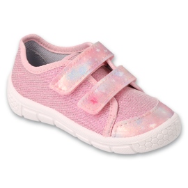 Befado børnetøfler med velcro 908P001 pink lyserød