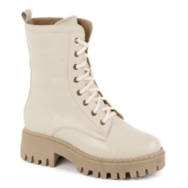 Olivier Dame læderstøvler, isolerede, 401BB, ærtebeige
