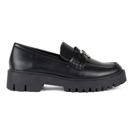 Seastar Sorte dame loafers på platformen