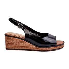 Kvinder Patent Kilesandaler Sergio Leone SK301 Sort