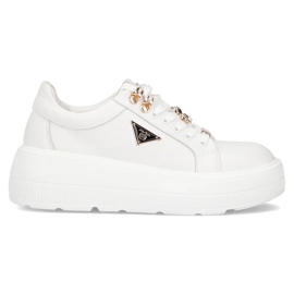 Filippo DP6382/24 Wh lædersneakers, hvide