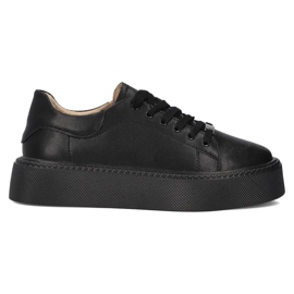 Filippo DP6119/24 Bk lædersneakers, sorte