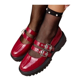 Damesko med stropper Patent Burgundy Terione rød