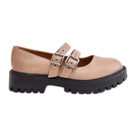 Damesko med Eco-læderstropper, Beige Terione