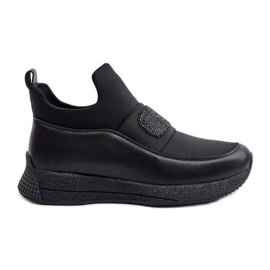 Læder Platform Sportssko Sort Artiker 55C0035