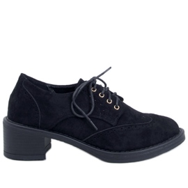 Vedra Black højhælede loafers sort