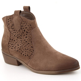 Dameisolerede cowboystøvler brune Potocki SZ12189