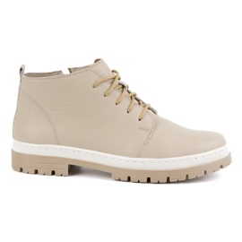 WASAK Dame ankelstøvler i læder 0689W, beige