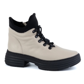 WASAK Dame ankelstøvler i læder 0736W, beige