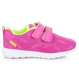 American Club Pink Sneakers med velcro lyserød