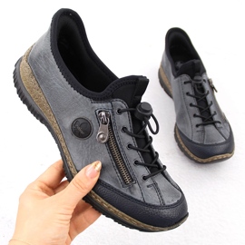 Dame marineblå slip-on sko Rieker N3267-14