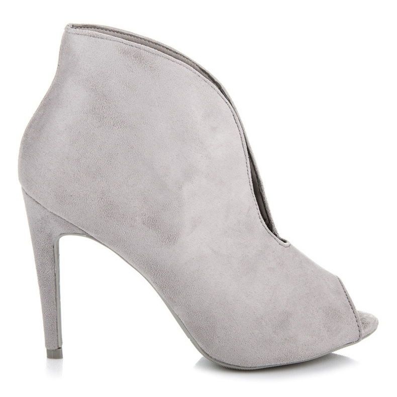 Vices Elegante støvler med åben tå grå