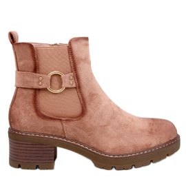 Airon Khaki lavhælede Chelsea-støvler beige