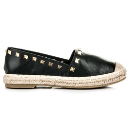 Espadriller med nitter sort