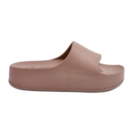 NEWS Kvinders brune Airaplea Foam Platform flip-flops beige