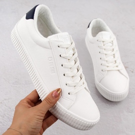 Hvide isolerede lave sneakers Big Star OO274A460