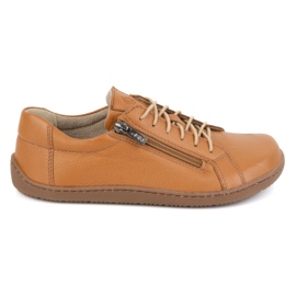 Olivier Dame minimalistiske barfodet læder sko model 1243 rød orange