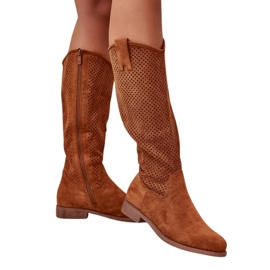 Gennembrudte damestøvler Camel S.Barski HY42-139 brun