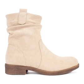 Beige cowboystøvler til kvinder