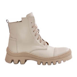 Zazoo 2831 Damestøvler lavet af naturligt læder, lys beige