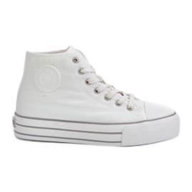 Big Star Isolerede sneakers til kvinder på platform OO274A473 Hvid