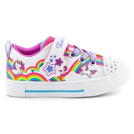 Skechers S-Lights Girls Twinkle Sparks Jumpin Clouds sko 314809N-WMLT hvid