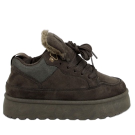 Skinner Green isolerede platform sneakers grøn