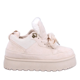 Skinner Beige isolerede platformssneakers
