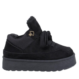 Skinner Sorte isolerede platformssneakers
