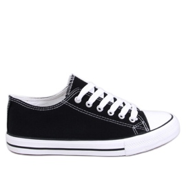 Klassiske sneakers med snøre Levens Black (hvid sål) - Inello sort