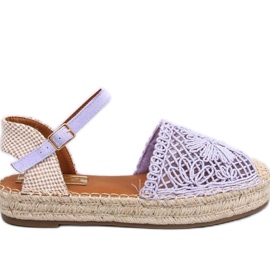Gennembrudte espadrillesandaler Premat Purple - Inello violet