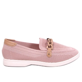 Lucena Pink gennembrudte mokkasiner - Inello lyserød