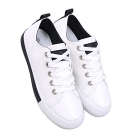Runde HVID/SORT damesneakers