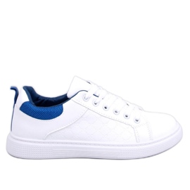 HVID/ROYAL BLÅ damesneakers