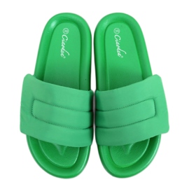 Grønne nylon flip-flops