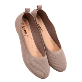 Khaki sokker ballet lejligheder brun