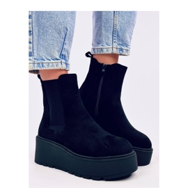 Ronda Black platform Chelsea støvler - Inello sort