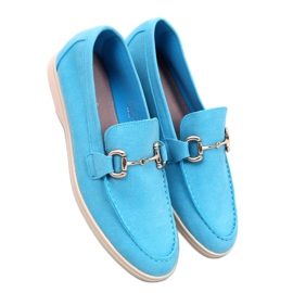Blå dame loafers