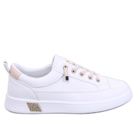 Beige damesneakers hvid