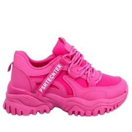 Fuchsia wedge sneakers lyserød