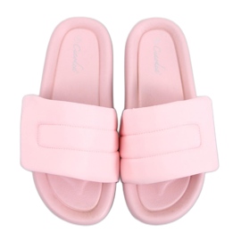 Pink nylon flip-flops lyserød