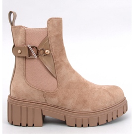 Beige platform Chelsea støvler